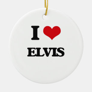 I Liebe Elvis Keramikornament