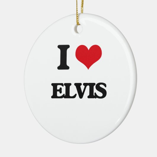 I Liebe Elvis Keramikornament (Links)