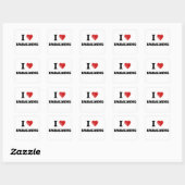 I Liebe EMBALMING Quadratischer Aufkleber (Blatt)
