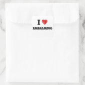 I Liebe EMBALMING Quadratischer Aufkleber (Tasche)