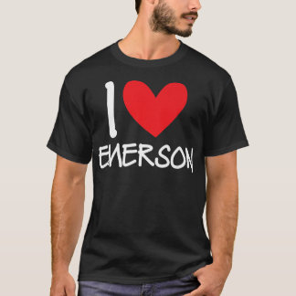 I Liebe Emerson Name Personalisiert Men Typ BESTE  T-Shirt