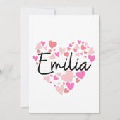 I Liebe Emilia Dankeskarte (Rückseite)