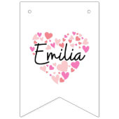 I Liebe Emilia Wimpelkette (Dritte Fahne)
