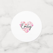 I Liebe Emily Konfetti (Klein Vorderseite)