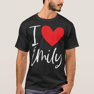 I Liebe Emily Name Personalisiert Girl BESTE FREUN T-Shirt