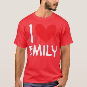 I Liebe Emily Name Personalisiert Girl Beste Freun T-Shirt