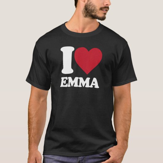 I Liebe Emma - Ich bin Emma herzlich T-Shirt (Vorderseite)