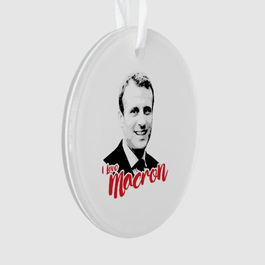 I Liebe Emmanuel Macron - Ornament (Vorderseite)