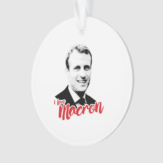 I Liebe Emmanuel Macron - Ornament (Vorderseite)