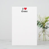 I Liebe Emmie Briefpapier (Stehend Vorderseite)