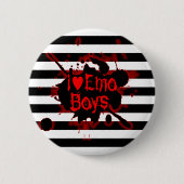 I Liebe Emo Boys Button (Vorderseite)