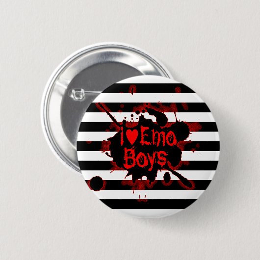 I Liebe Emo Boys Button (Vorne & Hinten)