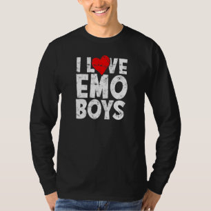 I Liebe Emo Boys Herz Niedliche charmante Männer F T-Shirt