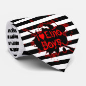 I Liebe Emo Boys Krawatte (Gerollt)