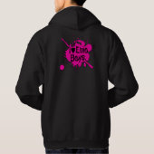 "I Liebe Emo Boys" Pink Paint Spritzer Hoodie (Rückseite)