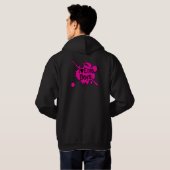 "I Liebe Emo Boys" Pink Paint Spritzer Hoodie (Schwarz voll)