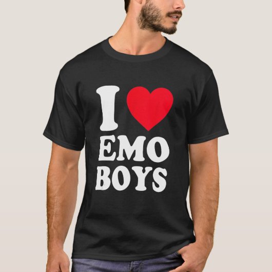I Liebe Emo Boys T-Shirt (Vorderseite)