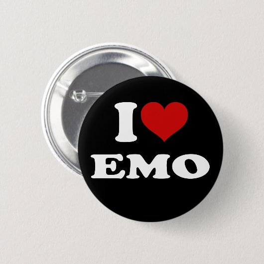 I Liebe Emo Button (Vorne & Hinten)