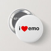 I Liebe Emo Button (Vorne & Hinten)