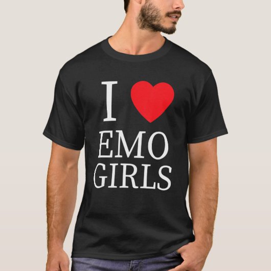 I Liebe Emo Girls I Heart Emo Girls 4 T-Shirt (Vorderseite)