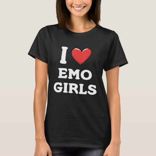 I Liebe Emo Girls T-Shirt (Vorderseite)