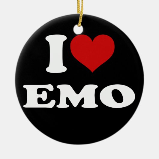 I Liebe Emo Keramikornament (Vorne)