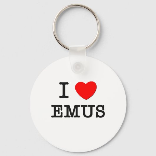 I Liebe Emus Schlüsselanhänger (Vorderseite)