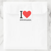 I Liebe enchilada Quadratischer Aufkleber (Tasche)