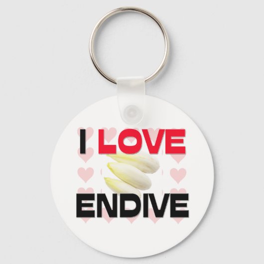 I Liebe Endive Schlüsselanhänger (Vorderseite)