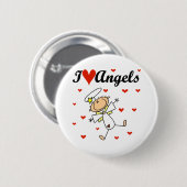 I Liebe-Engels-T - Shirts und Geschenke Button (Vorne & Hinten)
