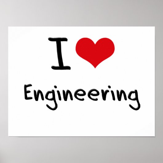 I Liebe Engineering Poster (Vorne)