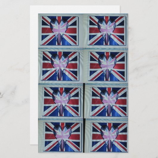 I Liebe England Art Print Briefpapier (Vorne/Hinten)