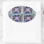 I Liebe England Art Print Ovaler Aufkleber (Tasche)