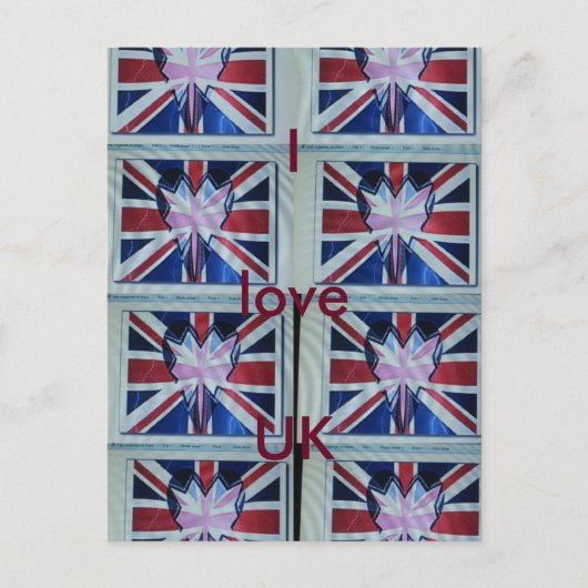I Liebe England Art Print Postkarte (Vorderseite)