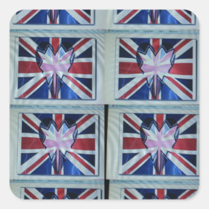 I Liebe England Art Print Quadratischer Aufkleber