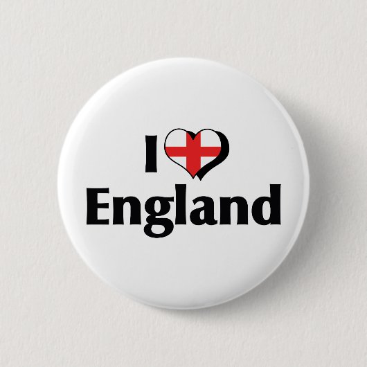 I Liebe - England-Flagge Button (Vorderseite)