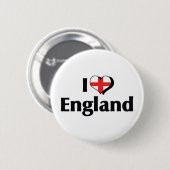 I Liebe - England-Flagge Button (Vorne & Hinten)