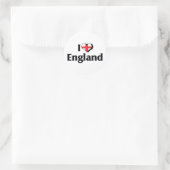 I Liebe - England-Flagge Runder Aufkleber (Tasche)