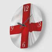 I Liebe England Flagge St. George Patriotic Große Wanduhr (Winkel)