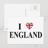 I Liebe England Postkarte (Vorne/Hinten)