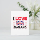 I Liebe England Postkarte (Stehend Vorderseite)