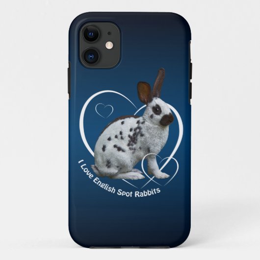 I Liebe Englisch Rabbits iPhone 5 Fall (blau/schwa Case-Mate iPhone Hülle (Rückseite)