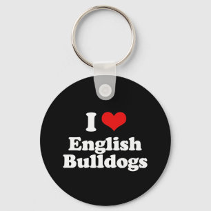 I Liebe English Bulldogs Schlüsselanhänger