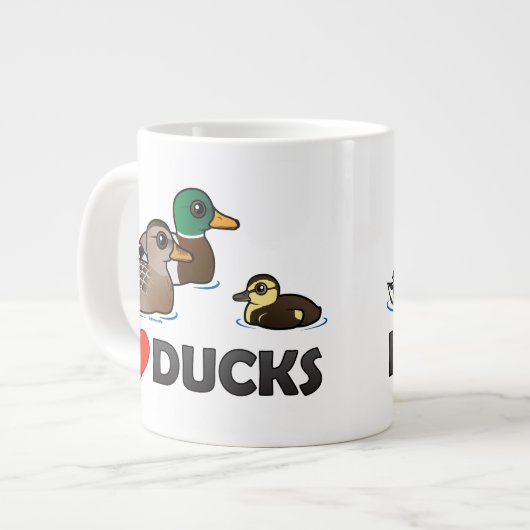 I Liebe-Enten Jumbo-Tasse (Vorderseite Links)