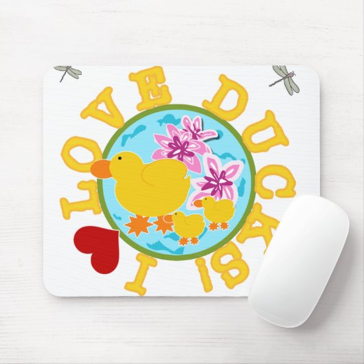 I Liebe-Enten Mousepad (Mit Mouse)