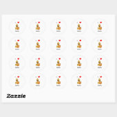I Liebe Enten Runder Aufkleber (Blatt)