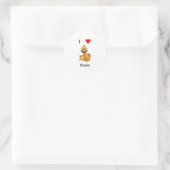 I Liebe Enten Runder Aufkleber (Tasche)