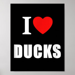 I Liebe Enten Vintages Herzklopfen Männer Frauen K Poster