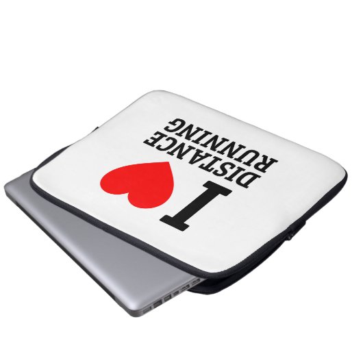 I Liebe Entfernung Laufen Laptopschutzhülle (Vorne Knopf)