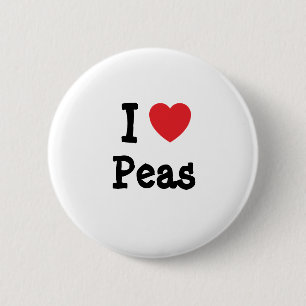 I Liebe Erbsenherz T - Shirt Button